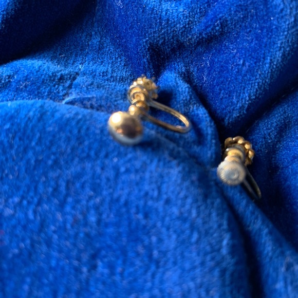 Vintage 1950 pearl earrings 1 set is real pearl - Picture 10 of 15